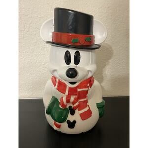 Disney Parks Winter Fun Mickey Mouse Snowman Popcorn Bucket Christmas